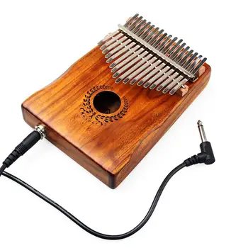 17-ключ електрически еквалайзер звукосниматель Kalimba Acacia Mbira пиано за палеца + аудио кабел + чанта Ключ инструмент звукосниматель Kalimba Sanza