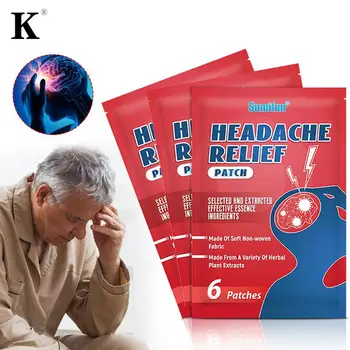 6 бр./пакет Помощ За Облекчаване на Главоболие, За Лечение на Мигрена, виене на свят Обезболяващи И Главата Мехлем За Сън Помага да се Отпуснете