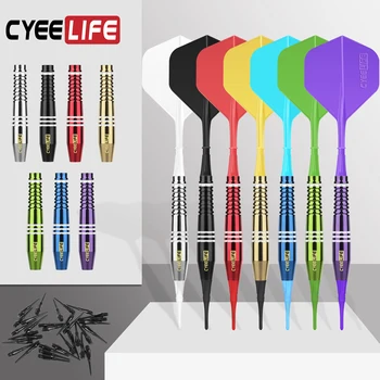 CyeeLife 18g Медни стрели с мек връх, с калъф за носене и допълнителни пластмасови топчета и летенето, Професионален Електронен набор от стреличките