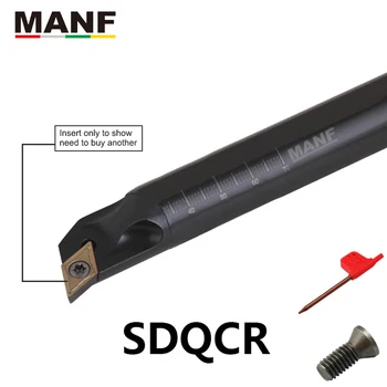 MANF 8mm10mm S16Q-SDQCR07 Струг Инструмент Досадно Притежателите на Режещи Инструменти Има Затягаща Приспособления За Взаимозаменяеми Плочи DCMT07/11