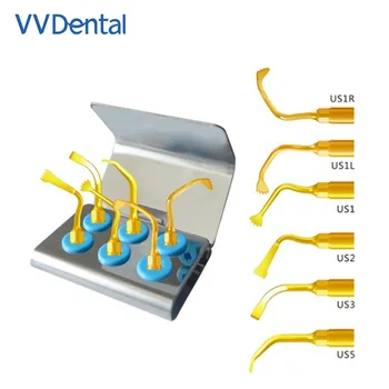 VVDental Пьезохирургические костни рязане на уши Комплекта е съвместим с Кълвача и Mectron Стоматологични хирургични инструменти US1R/US1L/US1/US2/US3/U