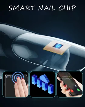 Умен Нокти Нов Многофункционален Чип Интелектуалния на Ноктите Не Изисква зареждане Нов Умен Носене Притурка NFC За Самозащита на Телефонни Разговори